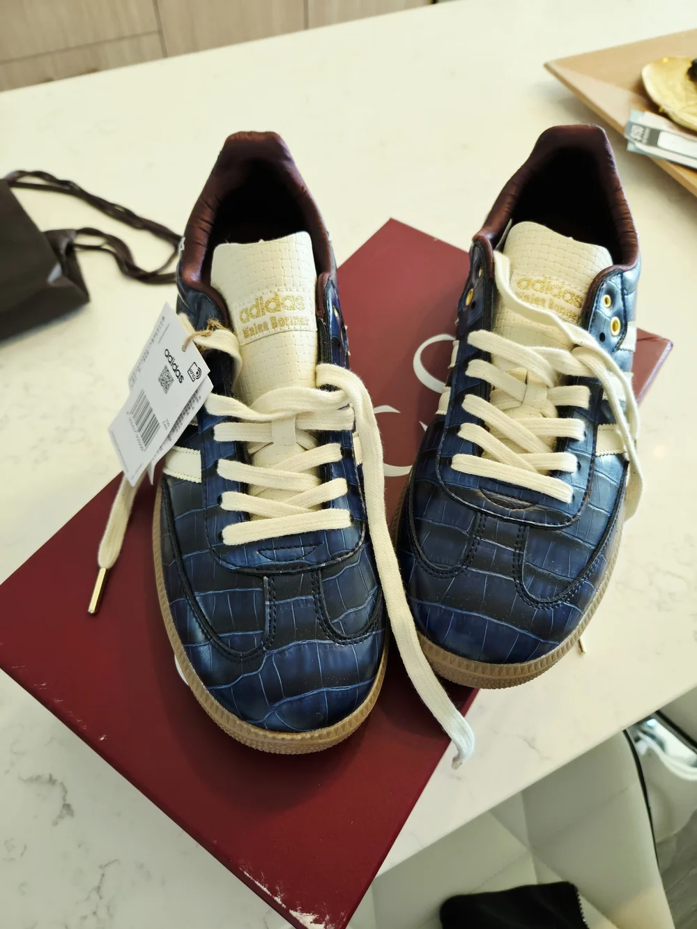 Bonner x adidas Samba OG 'Croc Collegiate Navy